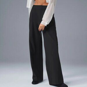 ALO Yoga Black Wide-Leg Trousers